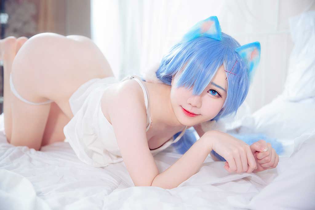 Sally Dorasnow Re:从零开始的异世界生活「Rem 雷姆 cosplay」White Kitty缩略图2