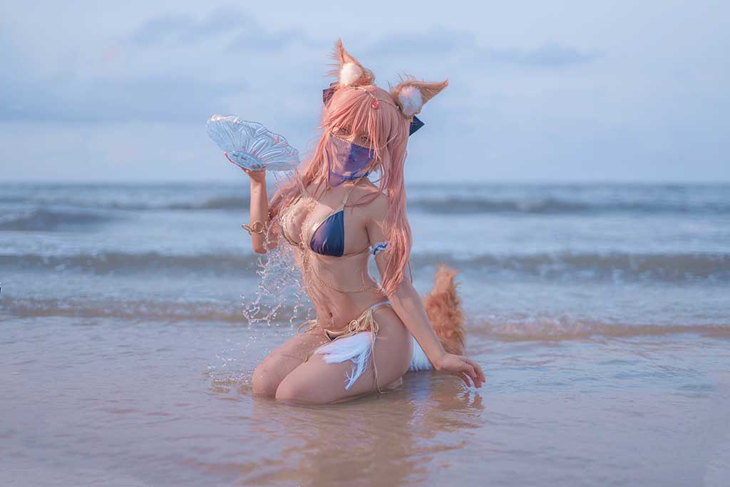 一笑芳香沁Fate玉藻前cosplay舞娘装缩略图2