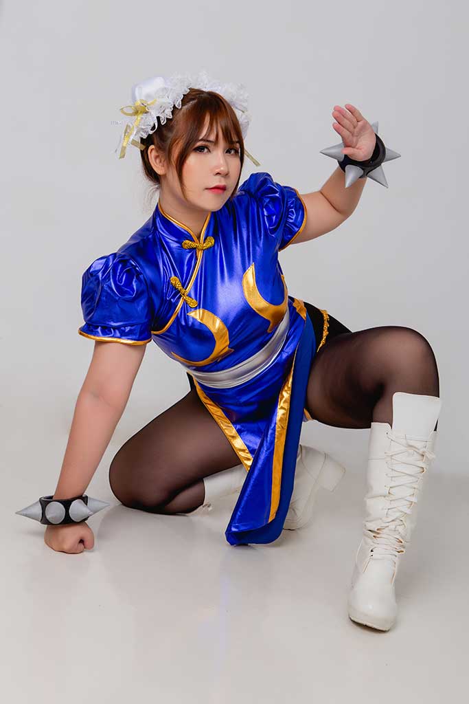 Uy Uy 街头霸王 春丽（Chun Li）cosplay蓝色经典服装缩略图1