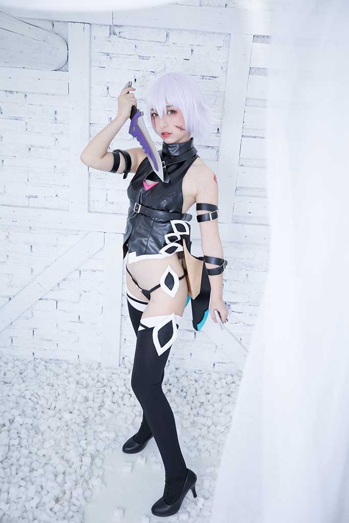 神楽坂真冬 Fate「Jack the Ripper（开膛手杰克）cosplay」原服装造型黑内衣 黑丝美腿美足缩略图1