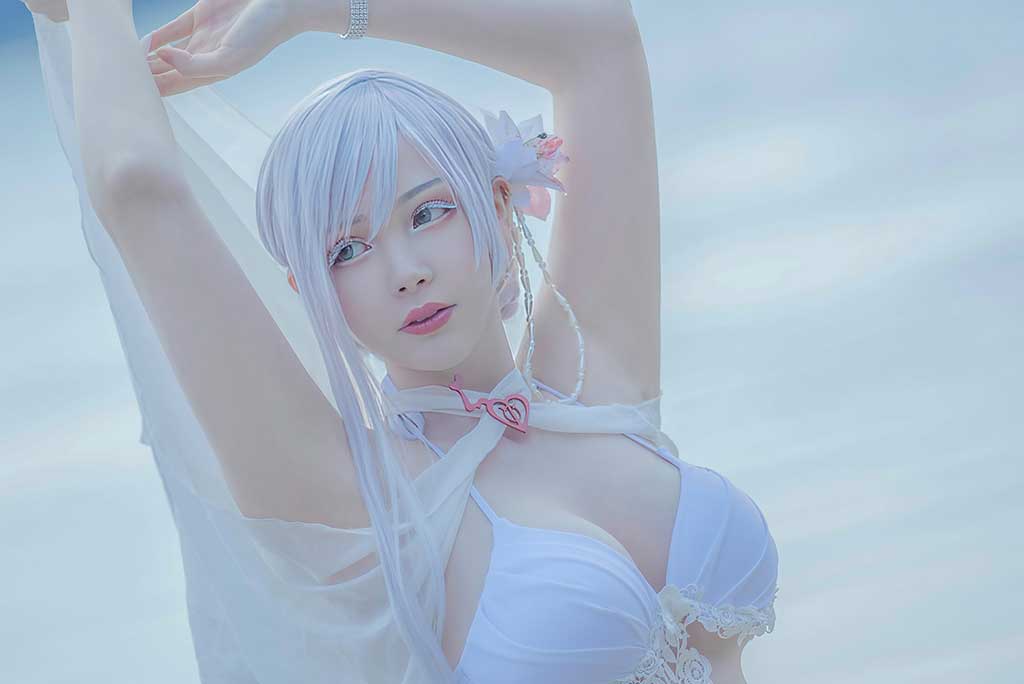 Saya The Fox SINoALICE Snow White（白雪公主）cosplay浅蓝发浅蓝内衣缩略图1